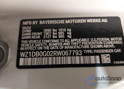 2024 Toyota Gr Supra 3.0 Premium from USA, damaged, VIN WZ1DB0G02RW067793